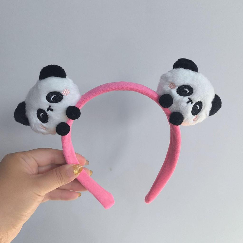 Adorable 2026 Panda Hair Accessory: Cute Round Headband & Funny Clip for Girly Wash Face Routine