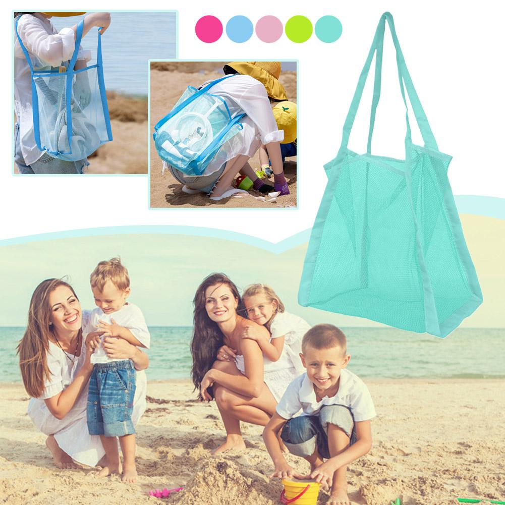 Large Capacity Beach Bag Toy Storage Multi-functional Mesh Bag Lightweight And Convenient With Comfortable Shoulder Strap
