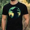 T-Shirt Herren Hexe Raucht Motiv Baumwolle Größe XS bis 5XL