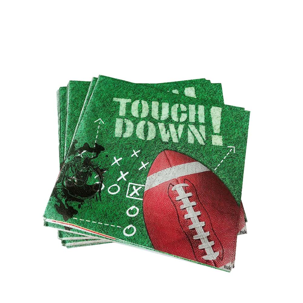 Rugby Birthday Party Supplies Disposable Tableware Paper Plates Paper Cups Paper Towels Boys Birthday Party Decorative Tablecloth