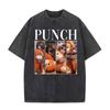Punch The Funny Monkey Graphic T Shirt Unisex Women Clothing High Quality Crewneck Tshirts Oversized Vintage Washed Humor T Shirts