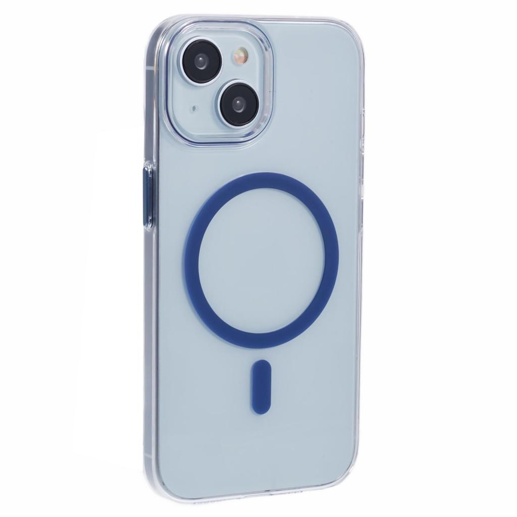 For iPhone 13 Magnetic Phone Case Thickened Hard PC Cover with Metal Buttons
