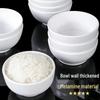 Commercial Drop-Resistant White Melamine Rice Bowl