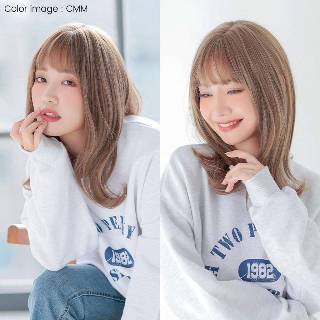 AQUADOLL Medium Curly Long Full One Size Fits Cinnamon Milk wg337CMM Wig, Blonde, Most, CMM. Tea,