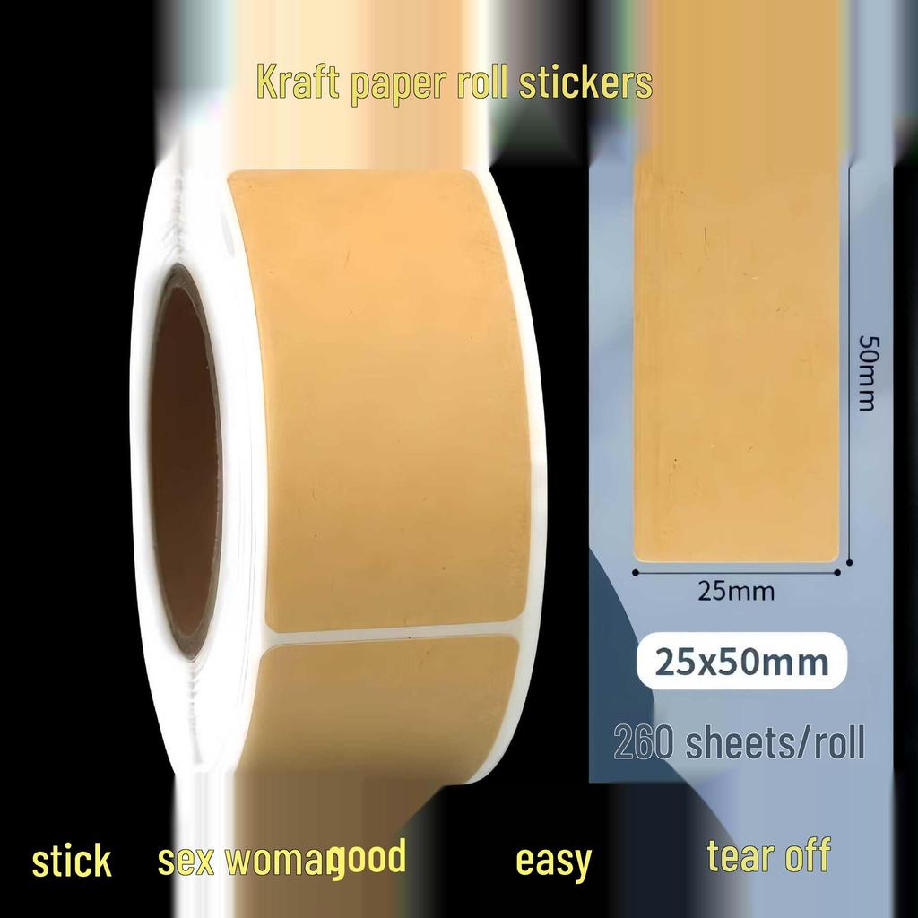 Waterproof Self-Adhesive Name and Memo Roll Stickers for Office Use