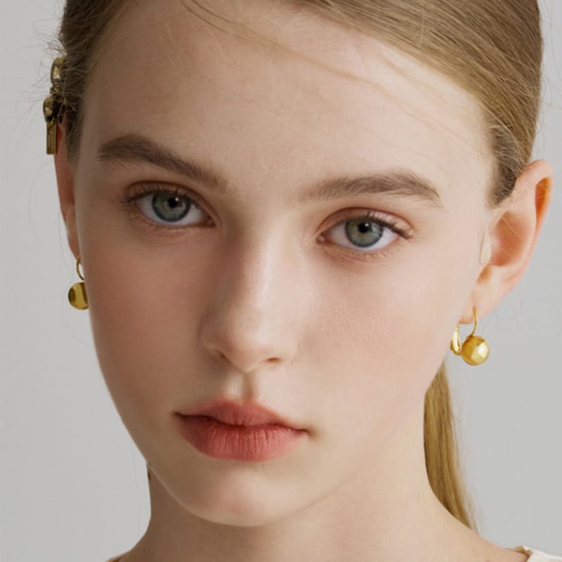 Jean Paul Clarisse Ball One-Touch Ring Earrings - S BLSE011