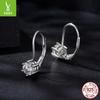 Einfache Moissanit Ohrbügel Damen, Leichter Luxus Glänzend Täglich Vielseitig S925 Sterling Silber Ohrringe Ohrringe