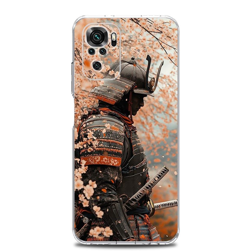 Japanese Bushido Samurai Phone Case For Xiaomi Redmi Note 14 13 12 4G 9 8 10 11 Pro Plus 5G 14C 13C 12C 10C 9C 9A Clear Cover