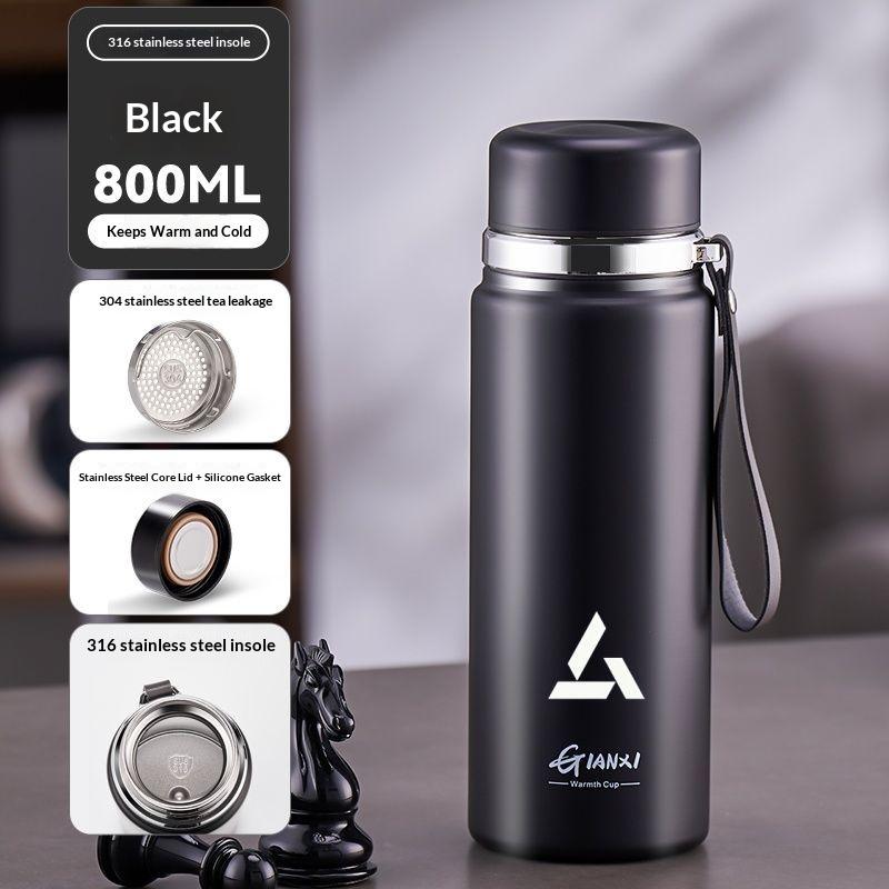 

Gianxi Tea Separation Insulated Cup Winter Men S Large Capacity Portable Tea Cup 316 Stainless Steel High End Business Cup 800-1000ml