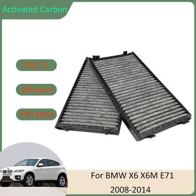 Air Conditioning Filter For BMW X6 X6M E71 MK1 2008 2009 2010 2011 2012 2013 2014 64316945586 Activated Carbon Auto Accessories