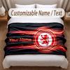 Middlesbrough FC Printed Flannel Blanket Custom Name Text Soft Warm Throw For Bedroom Holiday Gift