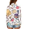 Girls School Uniform Long Sleeve T-Shirt with Back to School Print for and Casual Wear