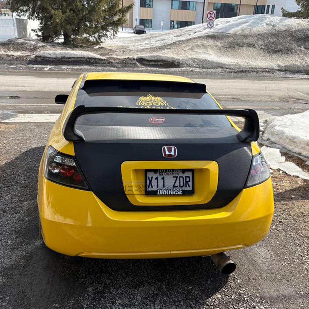 JDM FD2 Mugen Style Rear Trunk Spoiler Wing Gloss Black For 2006-11 Honda Civic 2Dr Coupe