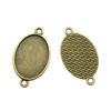 Oval Bezel Pendant Setting With Bail Fit 18x25mm Cabochon Blank Bases Tray