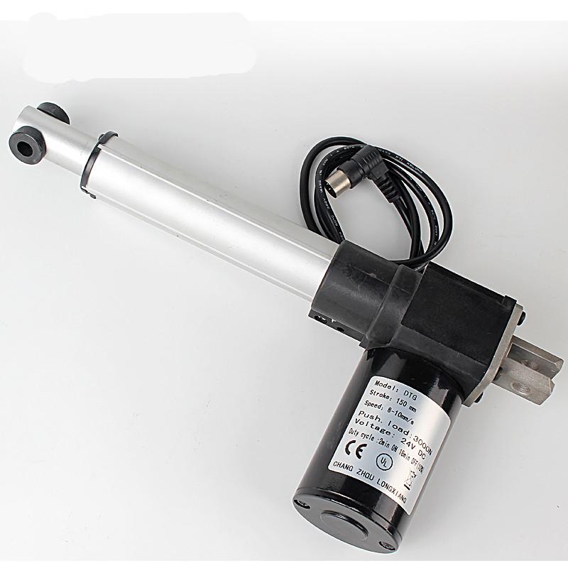 24V 6000N 50/100mm lineární pohon Zdvih motoru pro velké zatížení DC nastavitelný aktuátor Tor otvírač Elektromotor lineární