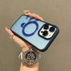 Apple 16PRO Metal Magnetic Suction Bracket Mobile Phone Case Matte iPhone17 Magnetic Suction Advanced Sense Protective Case Is Suitable for