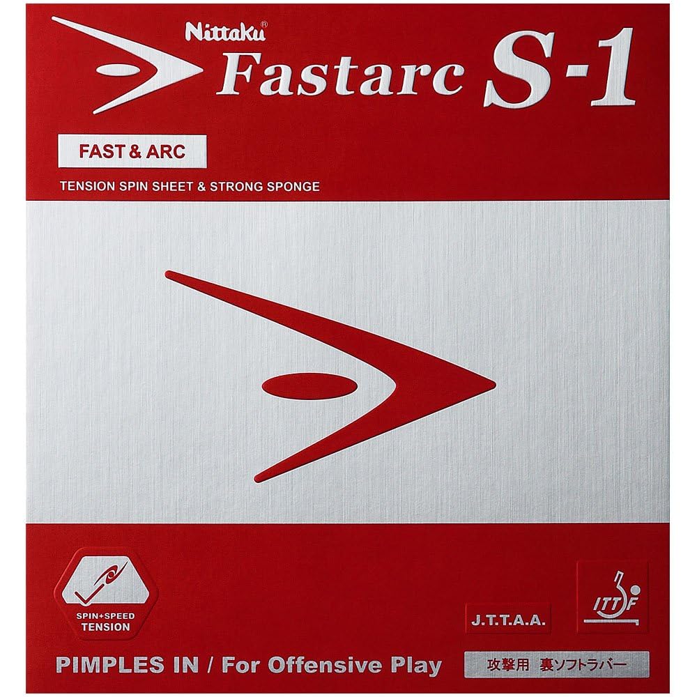 Nittaku Fastark S-1 Table Tennis Rubber Soft Black 2.1mm NR-8703