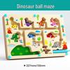 Wooden Dinosaur Ice Cream Maze Puzzle - Magnetic, Logical Thinking & Pencil Grip Early Learning Toy