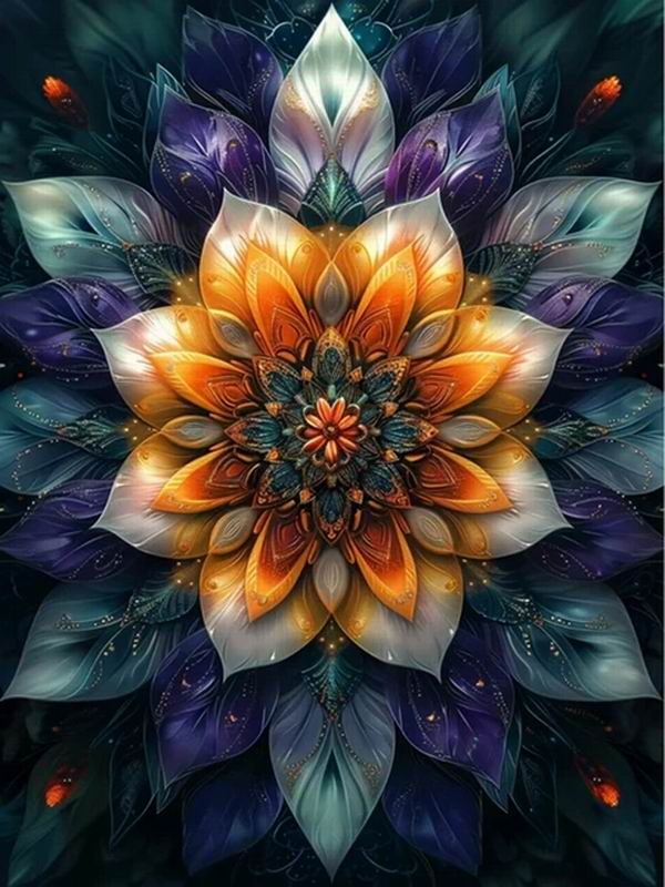 Diamond Painting New Collection 2024 Vintage Mandala Flower Diy Full Square Round Drill Rhinestone Embroidery Color Floral Mosaic Cross Stitch Kits