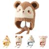 Cartoon Kids Earflap Beanie Thick Plush Lined Infant Winter Cap Toddler Warm Hat  Cold Weather