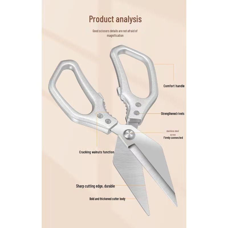 Multi-Functional Stainless Steel Bone Cutting Scissors for Kitchen