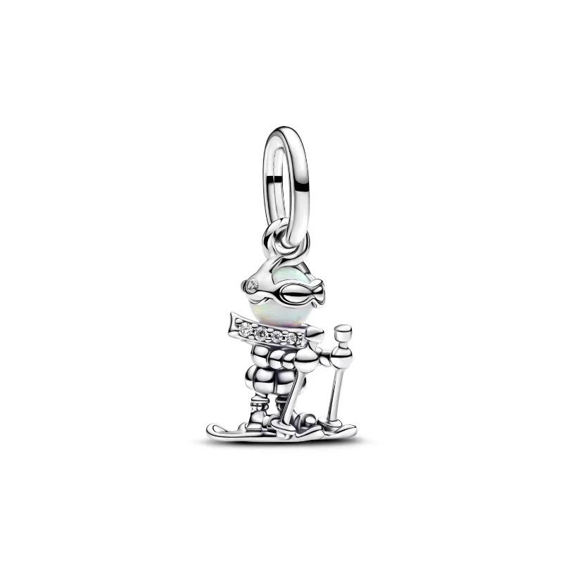 New Fashion 925 Silver Piano Badminton Headphones Guitar Pendant Charms for Bracelet Women Jewelry Gift