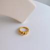 Simple Titanium Steel Ring Women's Croissant High-end Cool Style Ring Jewelry