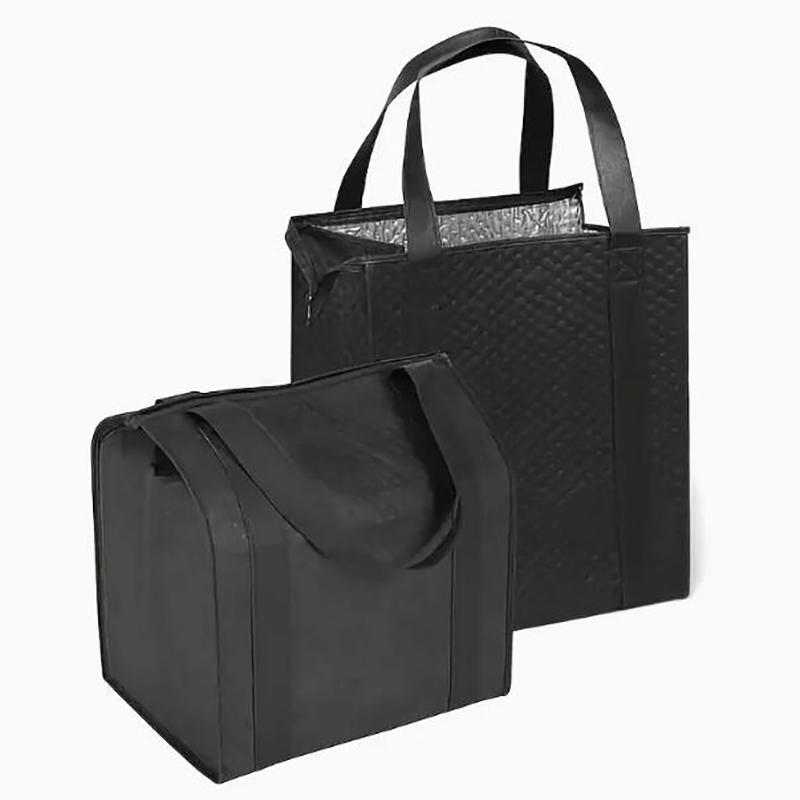 Portable Thermal Insulated Cooler Bag Leak-Proof Cold Storage Padded Carrier with Zipper for Picnic Travel