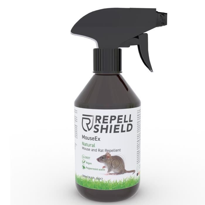 RepellShield Spray Anti Souris Naturel - pour Intérieur et Extérieur, 250 ml