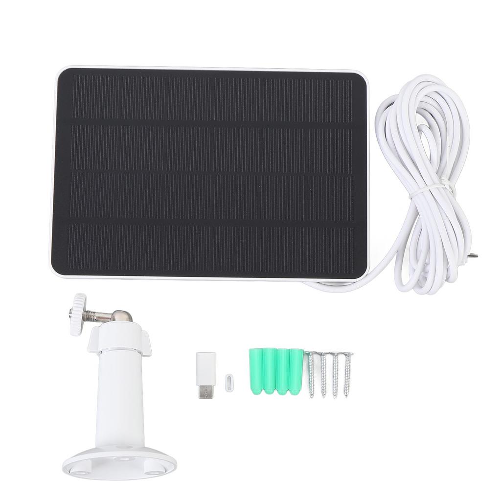 Solar Panel with 9.8ft Charging Cable 10W IP66 Rain Proof Micro USB Type C Wall Mount Solar Panel