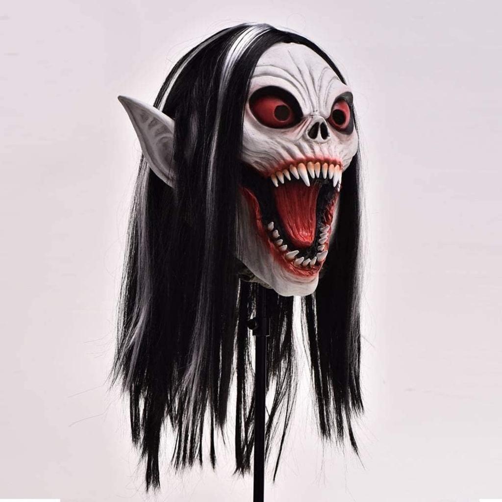 Máscara de Monstro Andante Zumbi Vampiro Assustador de Halloween Máscara de Cabeça Inteira de Látex de Terror Sinistro Máscaras de Fantasia de Halloween para Adultos