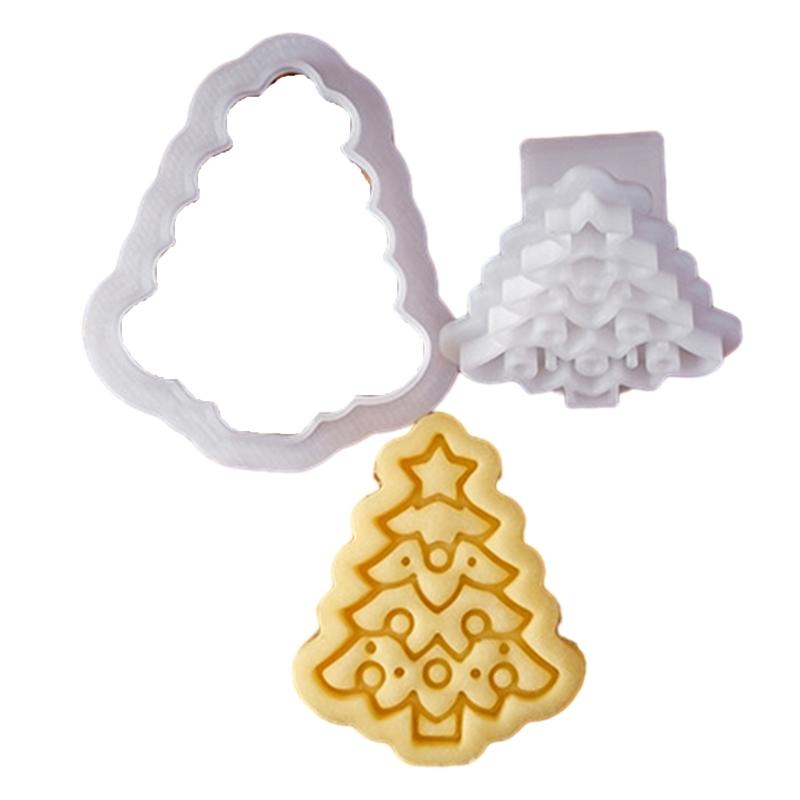 Christmas Cookie Mold Christmas Patterned Cookie Cutters Easy to Use Baking Tool