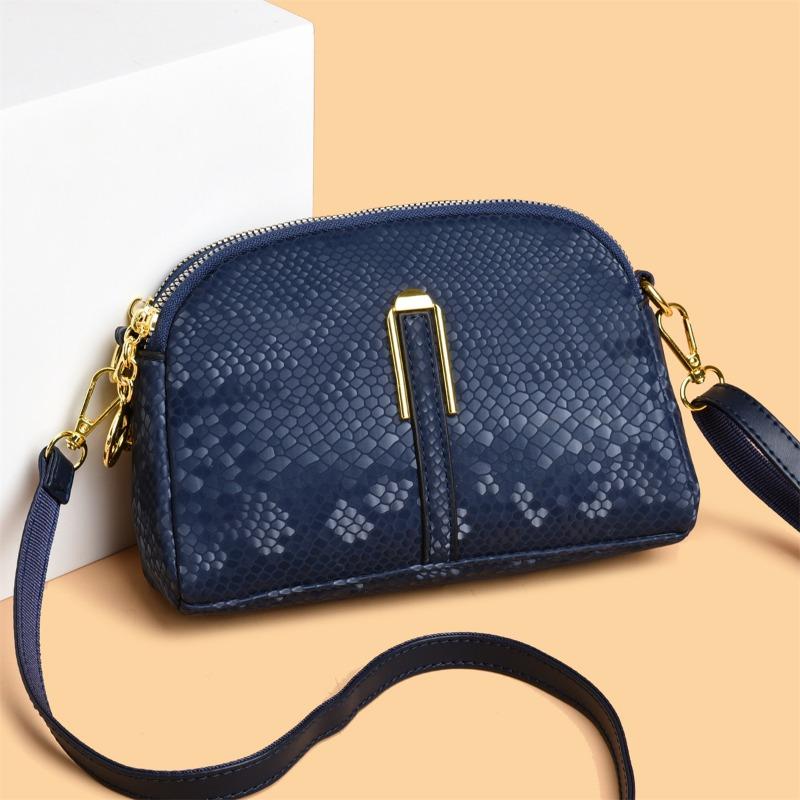 Casual Shell Bag with Multiple Pockets and Large Capacity PU Women's Bag Simple Single-shoulder Crossbody Bag