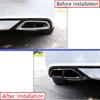 For Honda Accord 18-21 Black Titanium Rear Exhaust Muffler Tip Tail Pipe Trim 2P