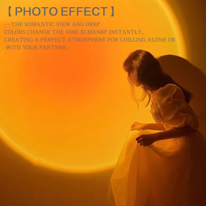 1PC USB lampa do projektora zachód słońca lampa atmosfera romantyczna lampka nocna LED do sypialni kawiarnia dekoracja na żywo;