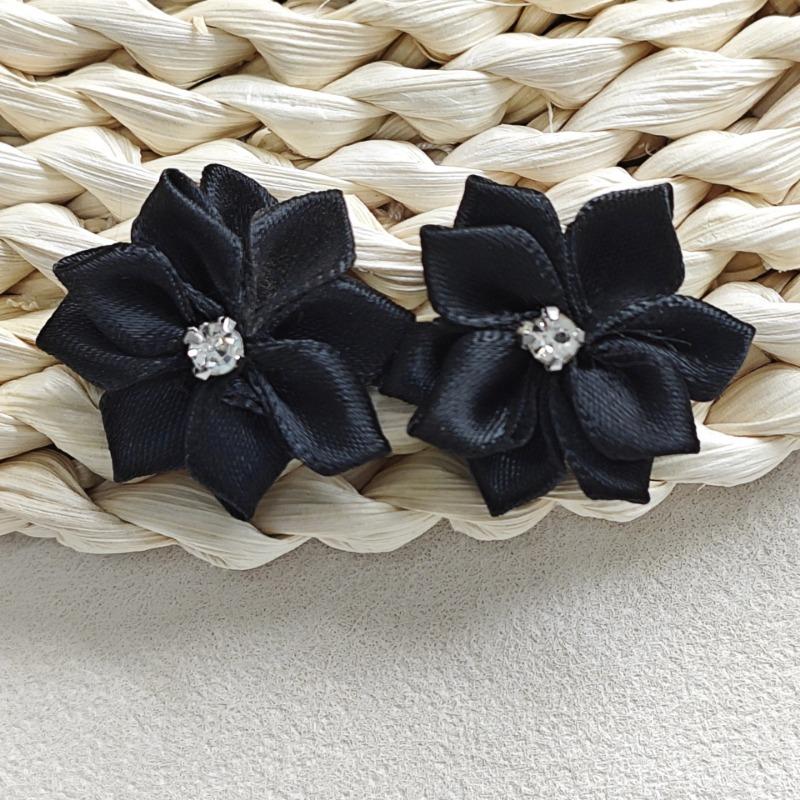 Cm Strass Polyesterband Handgenähte Stoffblume DIY-Accessoire für Kleidung Kopfbedeckung