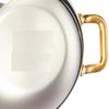 Stainless Steel Triply Kadai 24 Cm with Ss Lid and Pvd Coated Handles (Gold and Rose Gold Colour)