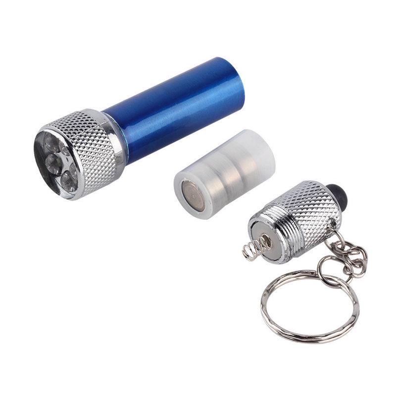 ACEHE Portable 5 LED Mini Flashlight Light Torch Aluminum Keychain KeyRing Chain SBH