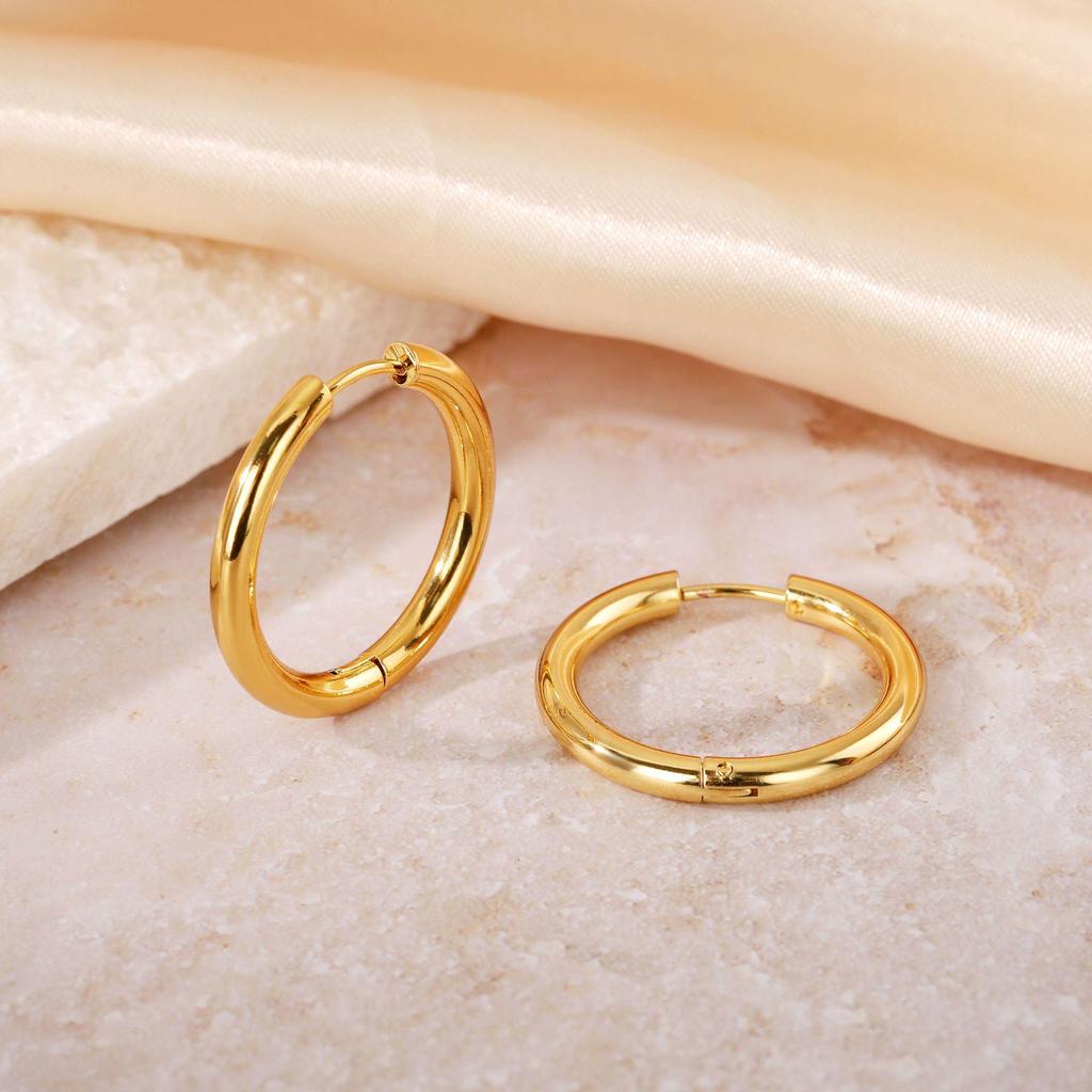 Luxurious Non-Fading European & American Style Hoop Earrings