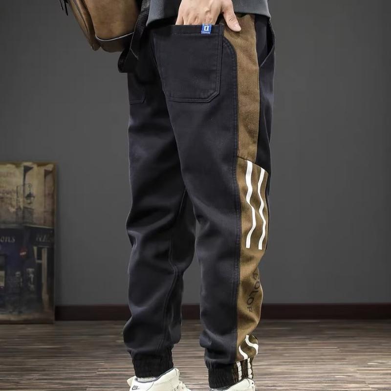 Herren Style Fashion Casual Hose Harajuku Seitenstreifen Jogginghose elastische Taille Little Foot Overalls