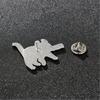 Littlepa PISIWER Enamel Cat Pin for Women Girls Pin Brooch Cat Enamel Pin Funny and Cute Cat Pin for One Rhinestone Clothes, Size, Metal,