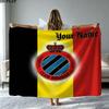 1PC Club Brugge KV Custom Name Patterned Flannel Blanket Suitable For All Seasons for Home Decor Warmth and Comfort Gifts Holiday Present