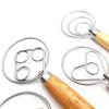 10-inch Rubberwood Manual Whisk & Dough Mixer with Double Loop