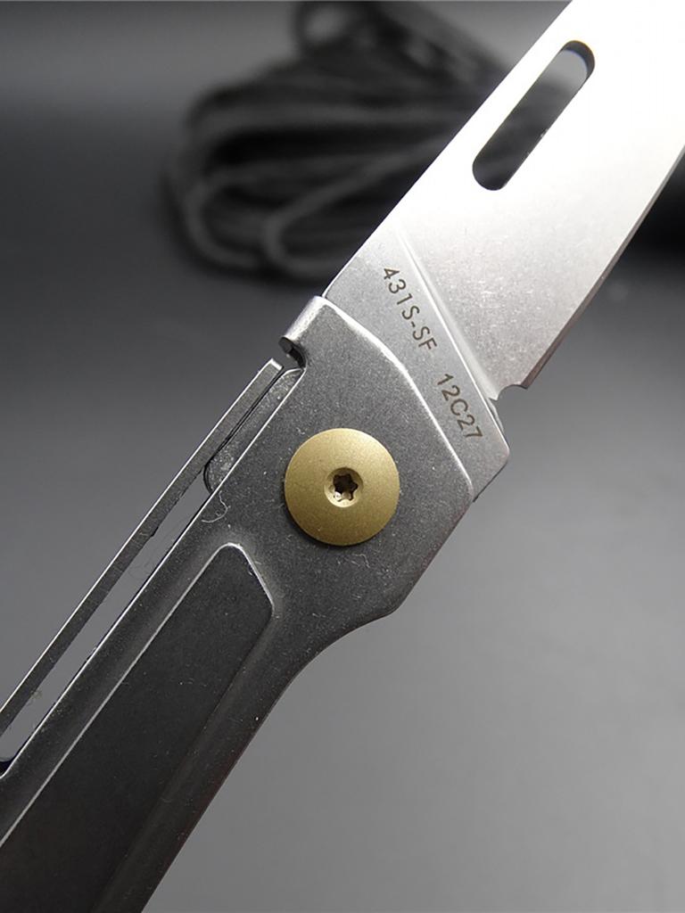 431S Fruit Knife 2Cr13 Steel Handle Folding Knife Sandvik 12C27 Steel Blade EDC Portable Pocket Knife Keychain Corkscrew Tool