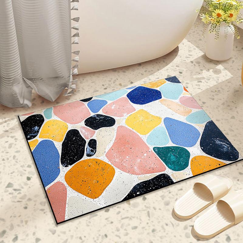 

Туалет Диатомовые Граффити о Бытовой Впитывающий Коврик Для Ног Коврик Туалет Коврик Для Ванной Комнаты Впитывающий Нескользящий 40 * 60CM Diatom Mud