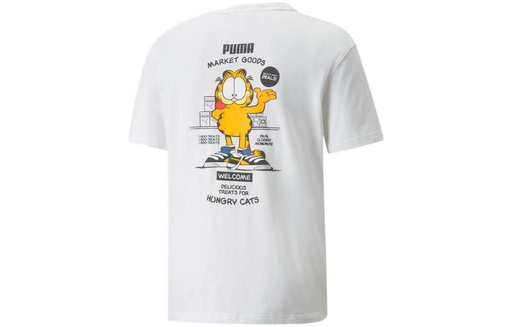 Puma X Garfield Set In Sleeve T Shirt Men's White 534433-02