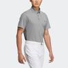 Adidas Solid Color Straight-Cut Short Sleeve Polo Shirt Men Tops Gray HS9046