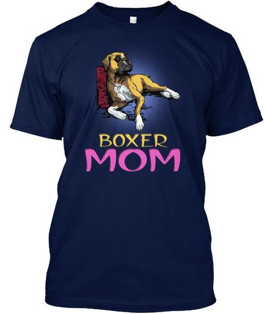 Dog Boxer Breed Mom T-Shirt Size S to 5XL XL