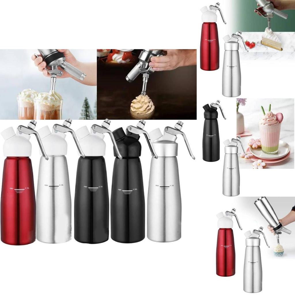 Whipped Professional Aluminum Cream Dispenser Cream Maker 500ml Kitchen Tools