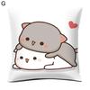 Schicker Kissenbezug, Paar, quadratische Form, Katzendruck, schützender Kissenbezug mit feiner Textur für das Auto